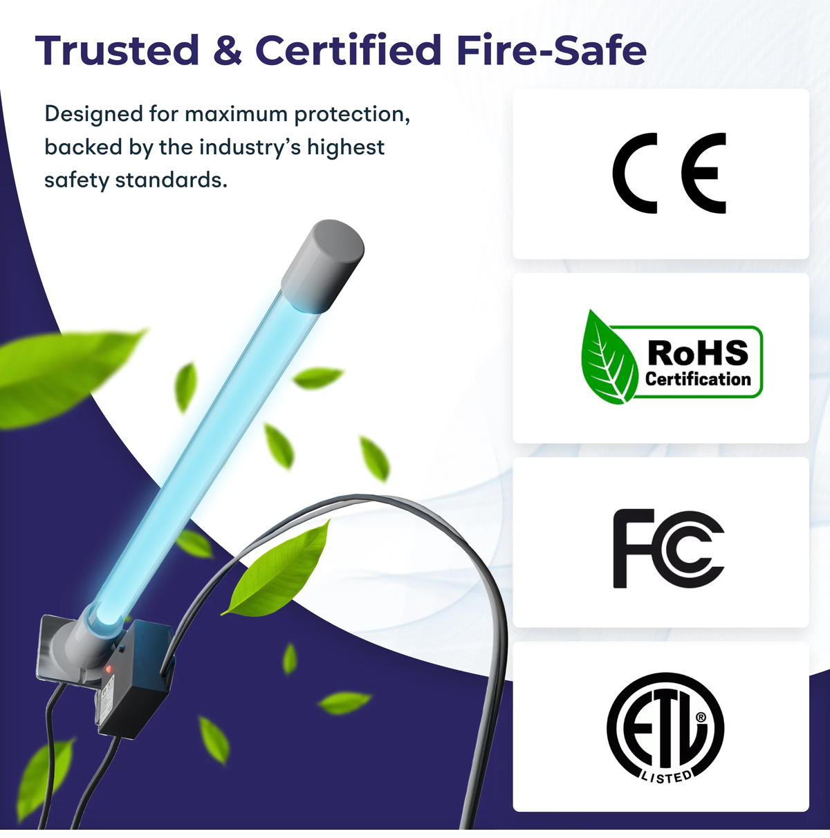 BioShieldUV product lineup with certifications