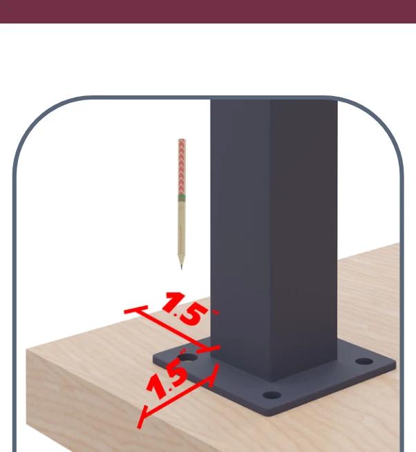 Position and mark the holes