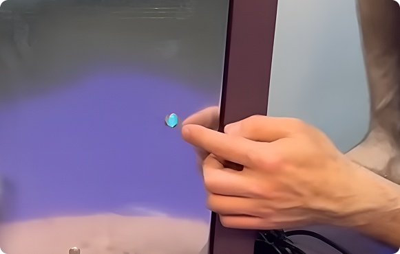 Blue glow indicator