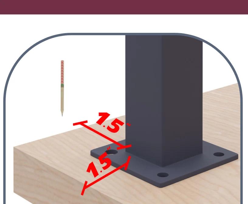 Position and mark the holes