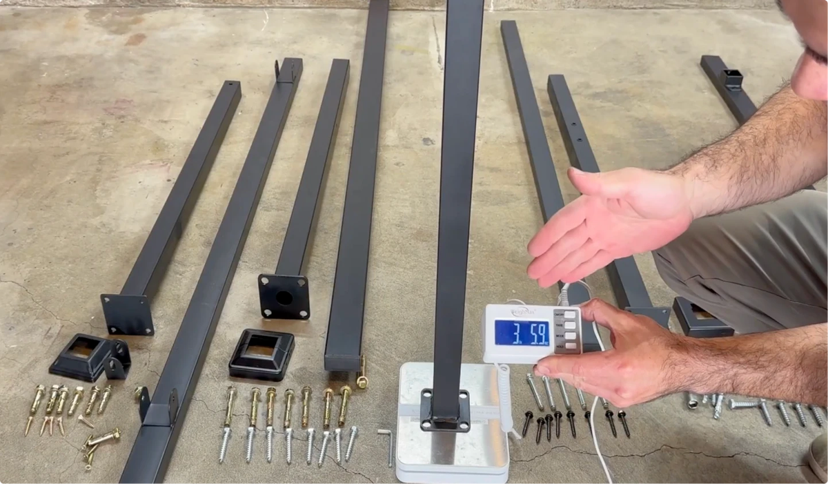 Everything that ships with the CR Stair Handrail Kit