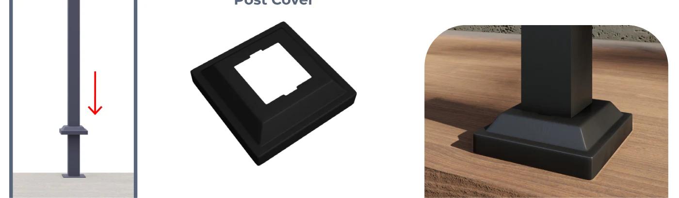 Insert the post cap and the cover — Post Cover