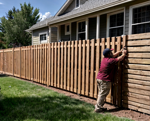 Shadow Box Wood Fence