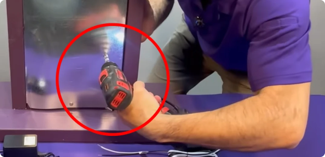 Drill the sight glass hole