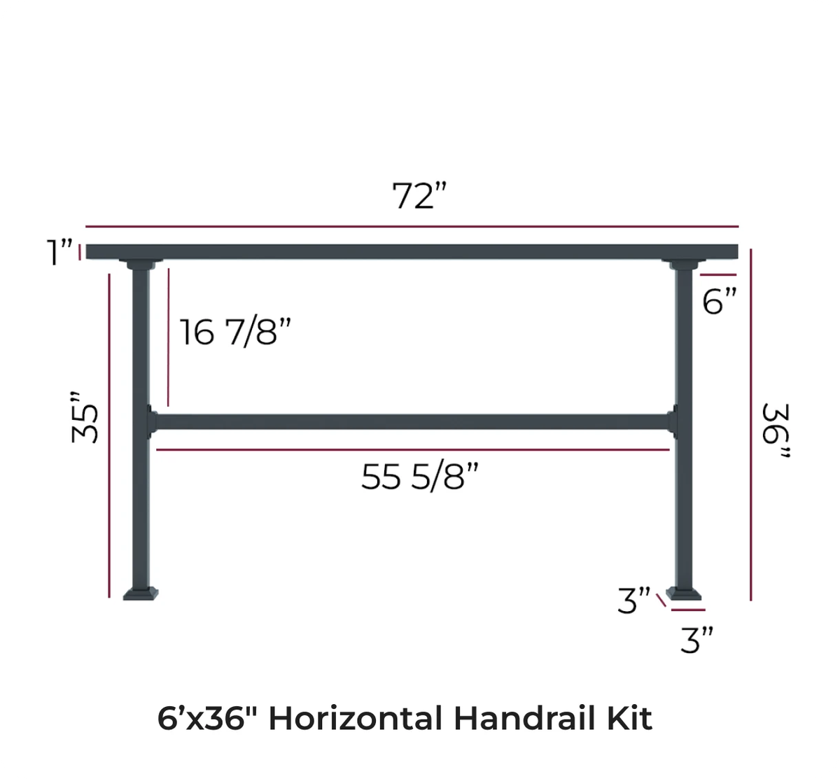 36 Horizontal Handrail Kit 2