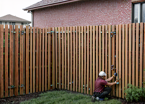 Shadow Box Wood Fence