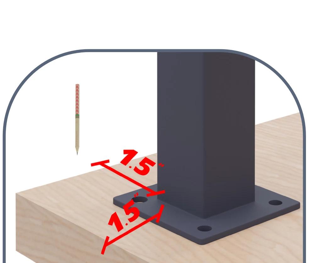 Position and mark the holes