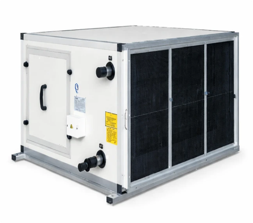 Inside of air handler cabinet showing installation location