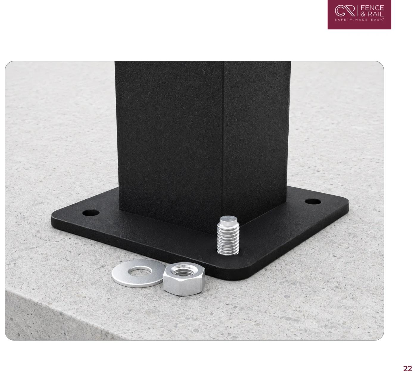 Install the anchors (concrete only)