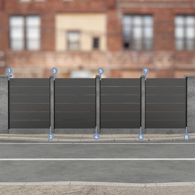 All included parts in the Fence Kit