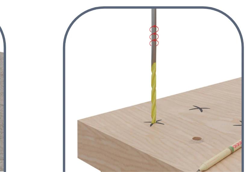 Position and mark the holes