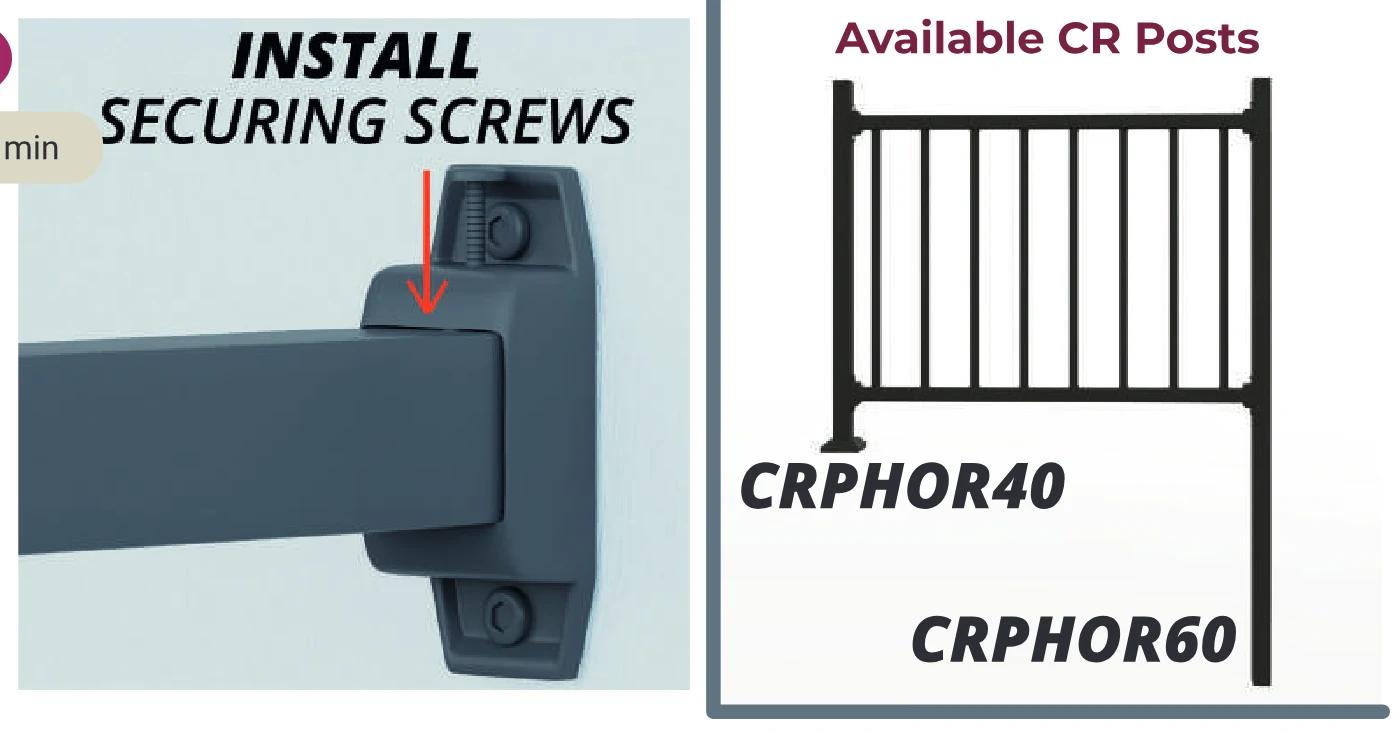 Cap and cover — Available CR Posts, CRPHOR40 CRPHOR60