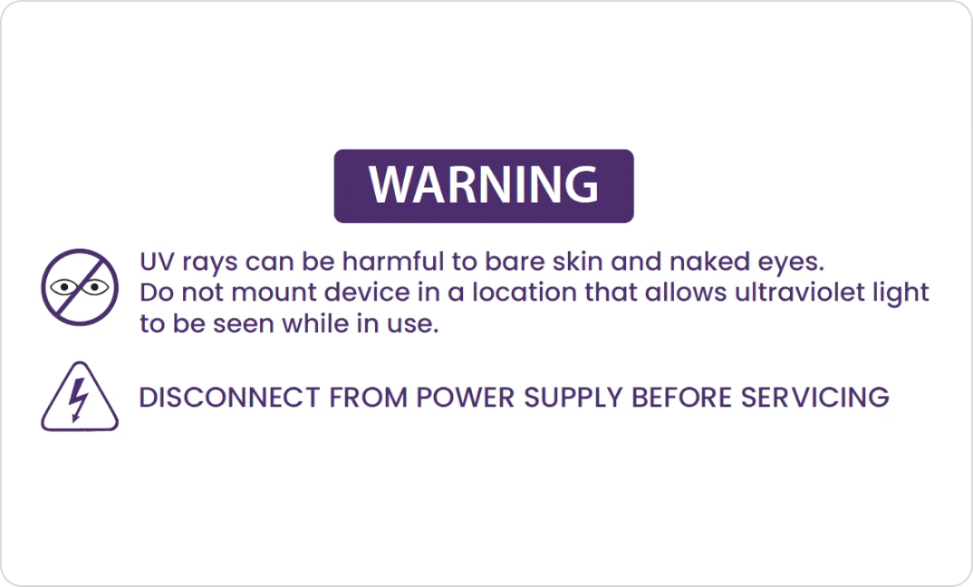 Apply the warning sticker
