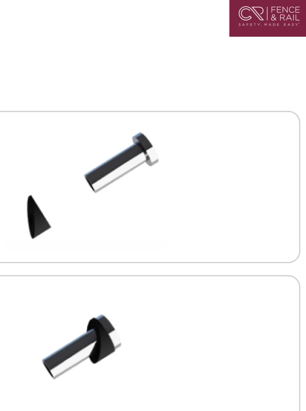 Insert the end sleeve (cable stair handrail only)