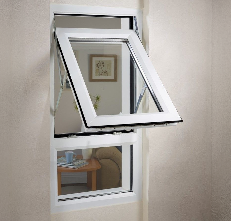 Open window with exhaust fan