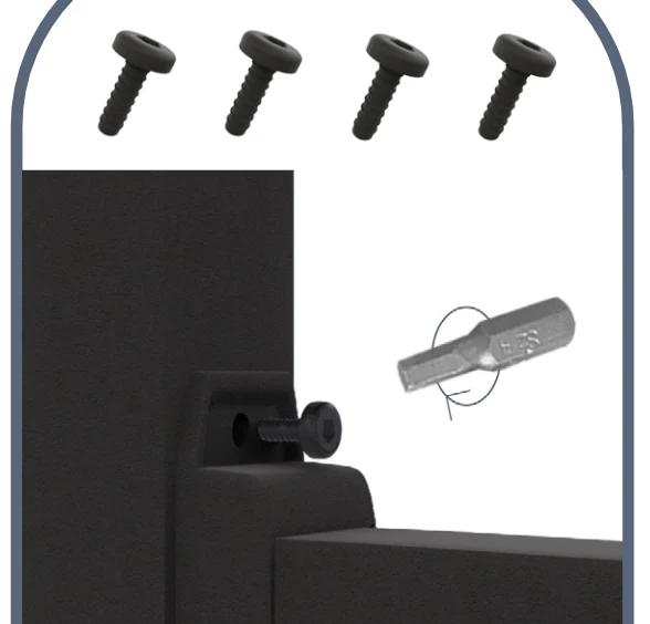 Attach the smaller bracket to the post