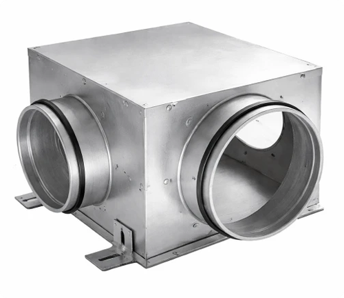 Return air plenum - large rectangular metal box in HVAC system
