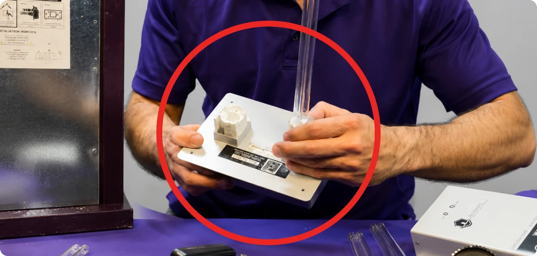 Slide UV-C bulbs into slots
