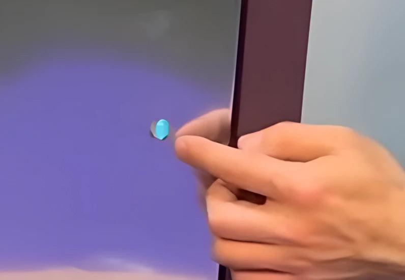 Blue glow through sight glass