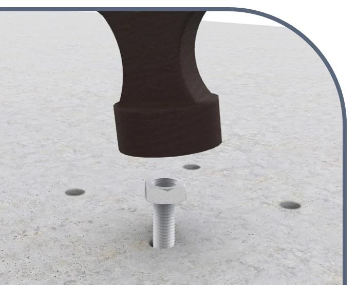 Install the anchors (concrete only)