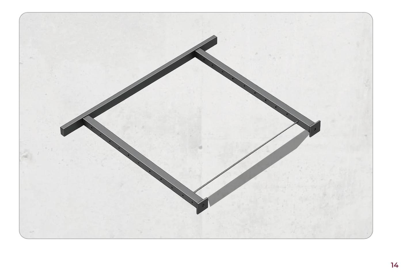 Assemble the handrail loosely, flat on the ground
