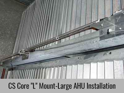 Large-scale UV-C installation in commercial return air duct