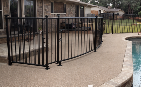 Residential iron fence