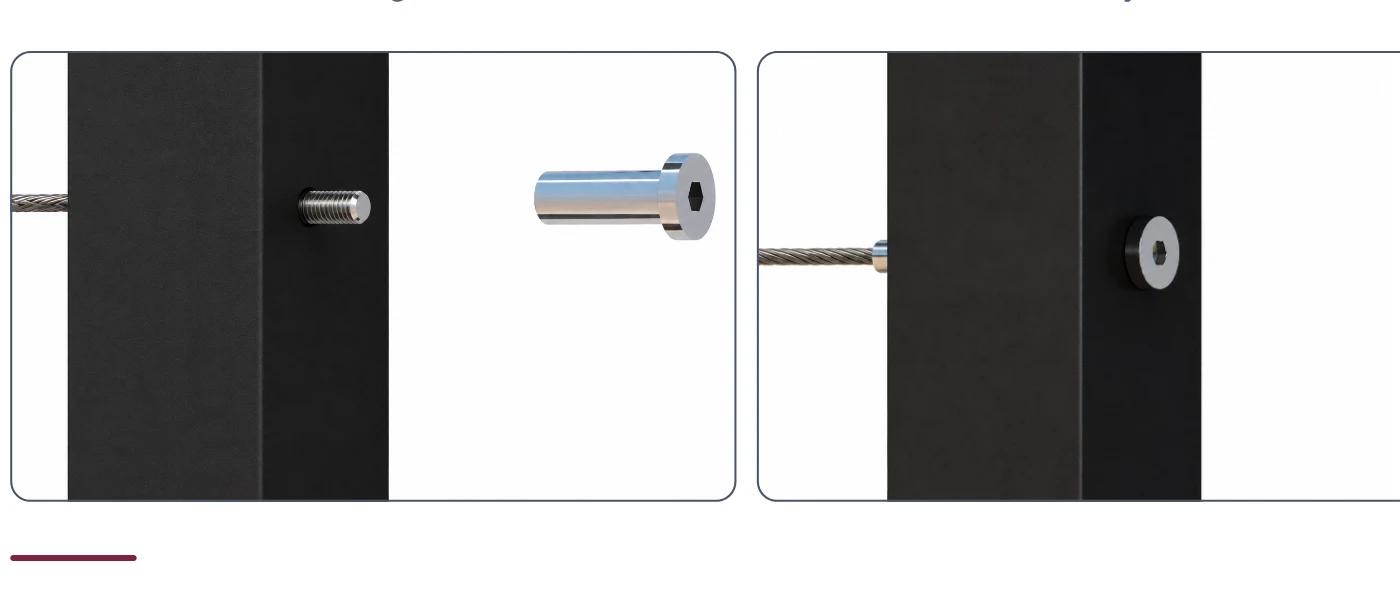 Insert the cable and connect the tensioner