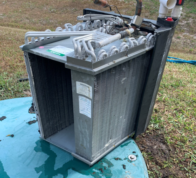 Clean HVAC evaporator coil — what a properly maintained coil looks like