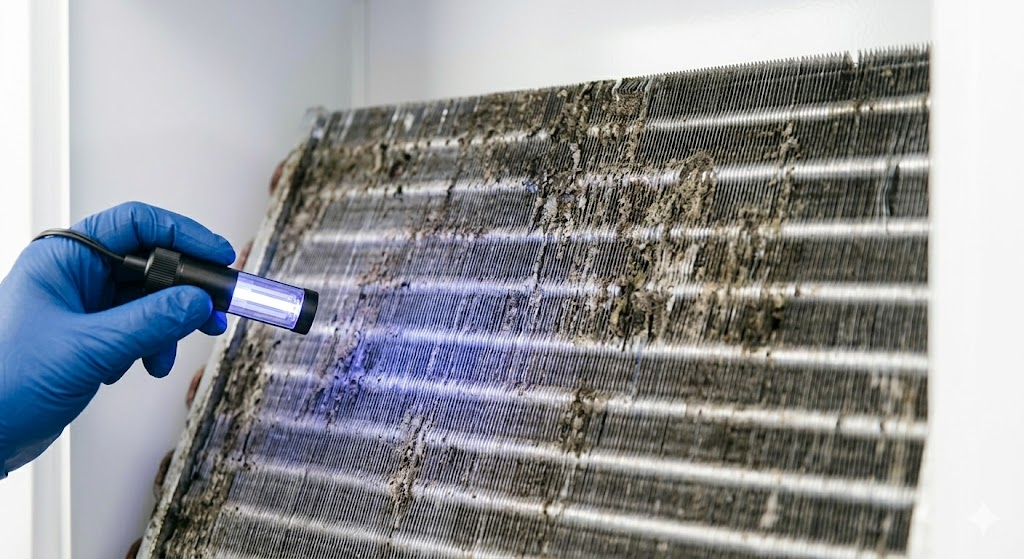 Biological buildup on evaporator coil