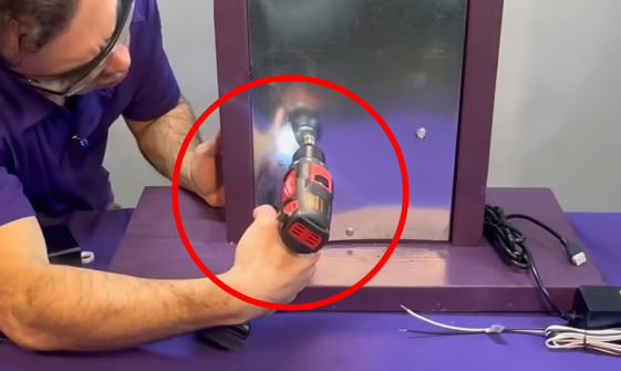 Drill cable exit hole